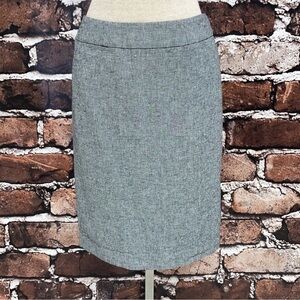 Calvin Klein Skirt Pencil Grey Knee Length Linen 2